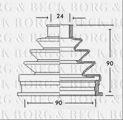 BORG & BECK bcb2255 -  Пыльник, приводной вал